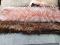 Розова Пухена яка Еко косъм. 75 см.и 1 м. Пух за  Дълъг Изкуствен.Якичка/пух Разл.цветове, снимка 3