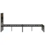 vidaXL Рамка за легло, без матрак, с табла, опушен дъб, 120x200 см, снимка 5