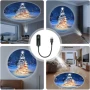USB Захранвана LED Коледна Елха и Снежинка Проекционна Светлина, снимка 5