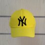 Нова шапка с козирка New York (Ню Йорк) в жълт цвят, Унисекс