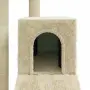 vidaXL Котешко дърво със сизалени стълбове, кремаво, 92 см, снимка 7