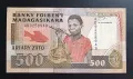 Мадагаскар. 500 франка. 1988 година., снимка 1