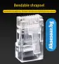 Комплект от 50 броя RJ45 CAT6/CAT5e конектори тип „Pass-Through“ (преходни) – позлатени 8P8C модулни, снимка 2