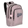 Ученическа раница, с ключодържател  Pon Pon, 31х15х43 см, Розова с брокат, снимка 1