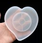 Сърце поставка основа за свещ силиконов молд форма калъп за смола гипс шоколад свещник, снимка 4