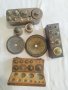 комплект бронзови тежести теглилки грамове грам за везна кантар, снимка 1 - Антикварни и старинни предмети - 44259188