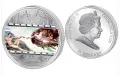 20 долара 2008 Микеланджело - Сътворението на Адам 3 oz., снимка 1