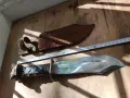 Заводски ловен нож Кинтекс 1300 години България кожена кания, снимка 6