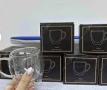 Стъклена чаша за кафе с двойно дъно 200ml, снимка 1