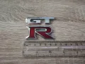 Емблема Nissan GT-R сребристо с червено, снимка 2