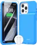 Калъф с батерия за iPhone 16 Pro Max, 15W 8500mAh (6.9 инча) син, снимка 1