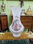 Превъзходна голяма много красива антикварна белгийска ваза Опалина 