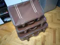 Три броя туристически куфара аристократичен ретро стил нови, снимка 4