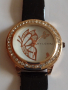 Красив дамски часовник BVLGARI с кристали Сваровски кожена каишка - 15283, снимка 2