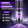 Нова Акумулаторна прахосмукачка за кола автомобил дом 27000Pa 5 в 1 LED HEPA USB 12 накрайника, снимка 1
