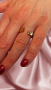 Модерен дамски пръстен тип полузатворена халка с детелина и камък цирконий