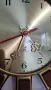 Jaz старинен френски масивен стенен часовник от месинг и дърво, снимка 2