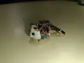 Декоративен ключодържател / висулка за чанта Прасенце с кристали, снимка 1