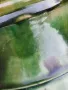 Винтидж дизайн  Голяма кана гарафа от теракота, емайлирана с красиво наситено зелено. , снимка 7