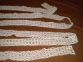 Реколта от 1930 г. Ретро ръчно плетена памучна лента 3 см х502 см, снимка 5