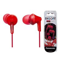Слушалки с микрофон тапи Panasonic RP-HJE125 - ErgoFit, червени, снимка 2 - Слушалки и портативни колонки - 42672157