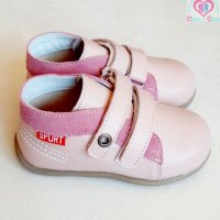 №19-№24, Бебешки боти за момиче от Естествена кожа в светло розово BUBBLE KIDS, снимка 3 - Бебешки боти и ботуши - 35727975