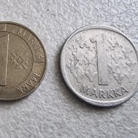 Монети. Финландия. 10 , 20, 50  пени и 1 марка. 5 бройки. , снимка 2 - Нумизматика и бонистика - 41337771