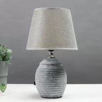 Нощна лампа с ретро дизайн и каменна основа, снимка 1 - Настолни лампи - 42167686