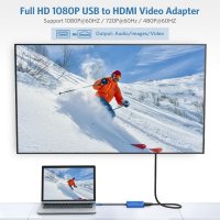 USB към HDMI адаптер, ABLEWE за MAC и Windows, снимка 5 - Суичове - 41755707