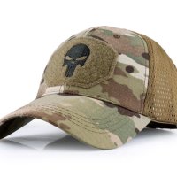 Тактическа шапка с мрежа Punisher skull Tactical Multicam лов стрелба, снимка 4 - Екипировка - 41769328