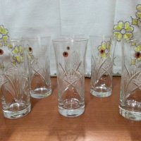 Кристални чаши  Зорница , снимка 1 - Антикварни и старинни предмети - 44466067