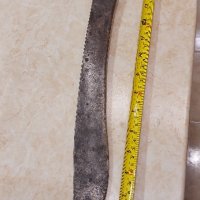 Стар масивен нож ятаган/каракулак/яламия 47cm, снимка 3 - Антикварни и старинни предмети - 44350246