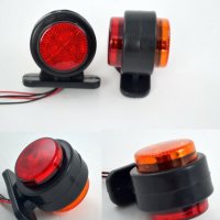 1бр. Лед LED рогчета светлини габарити червено-оранжево 24V, снимка 1 - Аксесоари и консумативи - 35958305