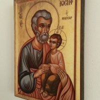 Икона на Свети Йосиф ikona Sveti Iosif, снимка 3 - Картини - 16313397
