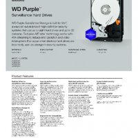 Професионален Твърд Диск Hikvision WD10PURX 1TB WD Purple Специално Проектиран 24 ч. Видеонаблюдение, снимка 5 - Комплекти за видеонаблюдение - 35862422