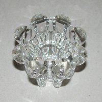 Свещник кристален 6/8 см за обикновена свещ, неизползван, налични 4 бр., снимка 5 - Други - 42705762
