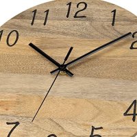 Нов декоративен дървен стенен часовник ретро дизайн безшумен стена дом офис, снимка 2 - Други стоки за дома - 41246851