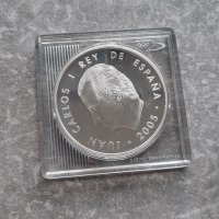 Възпоменателна сребърна монета 10 Euro - Juan Carlos I 2006 Winter Olympics Turin, снимка 2 - Нумизматика и бонистика - 42700050