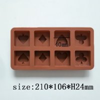 Покер знаци символи в квадрат силиконов молд форма калъп шоколад гипс , снимка 5 - Форми - 39760015