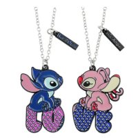 Стоманено колие от 2 части Лило и Стич, Lilo and Stitch Best Freinds колие -Модел 2, снимка 1 - Други - 41973238