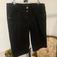 Черни дънки до коляното в размер М, снимка 8 - Къси панталони и бермуди - 44779474