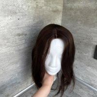 Дамско тупе💯 Човешка коса Шоколад, снимка 4 - Аксесоари за коса - 41460573