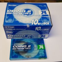TDK CDing кутия с 10 бр. японски аудиокасети, снимка 1 - Аудио касети - 39699295