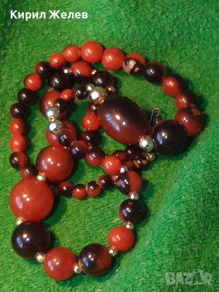 СТАР РЕТРО АРТ ДЕКО СТИЛ ГЕРДАН ЦВЕТЕН ЧЕШКИ КРИСТАЛ и ЗЛАТИСТИ МЪНИСТА 38857, снимка 1