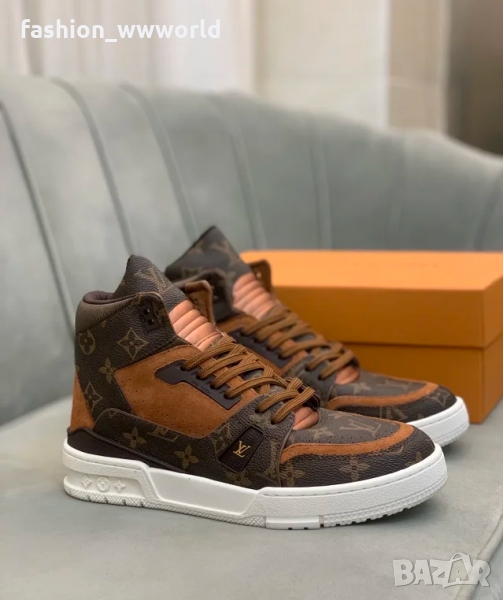 Унисекс високи кецове LOUIS VUITTON - реплика, снимка 1