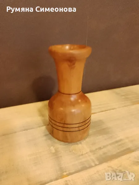 Дървена вазичка, снимка 1