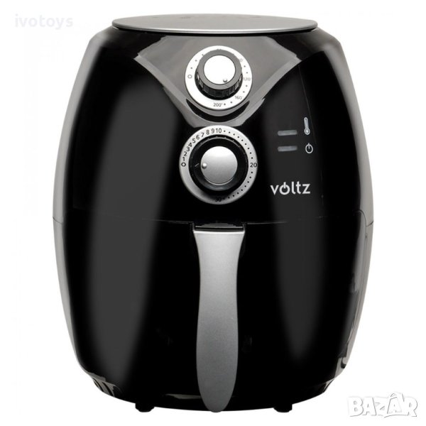 Фритюрник с горещ въздух Air Fryer Voltz/Rosberg V51980C, 1600W, 2.6 литра, 80°C~200°C, Таймер, снимка 1