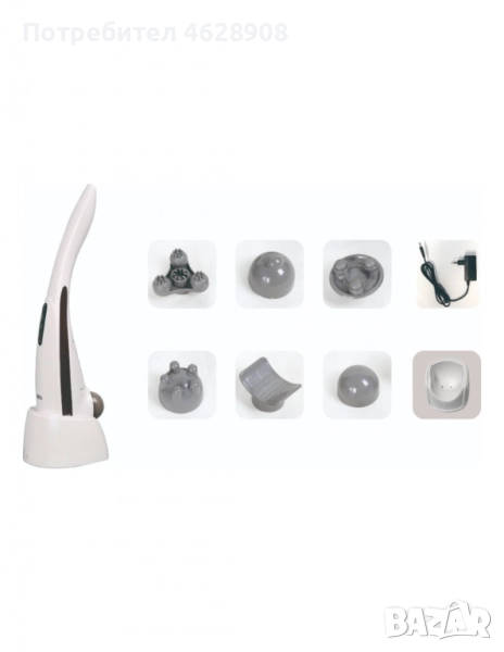 Ръчен масажор Oliver Voltz – 12W, 4 режима, 5 нива на интензивност и 5 сменяеми глави, снимка 1