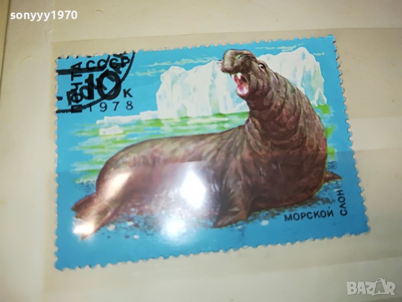 МАРКА 10 1978 СССР МОРСКОЙ СЛОН 1303231548, снимка 1
