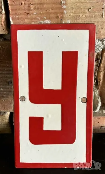 Рядка емайлирана табела УЧЕБЕН УЧЕБНА КОЛА  учебен автомобил от 80те - за твоята фирма  или колекция, снимка 1